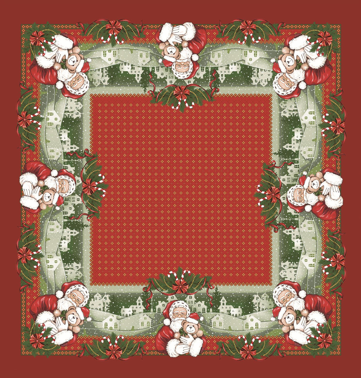 Christmas Table Topper. 30x30 inch Square for small accent table