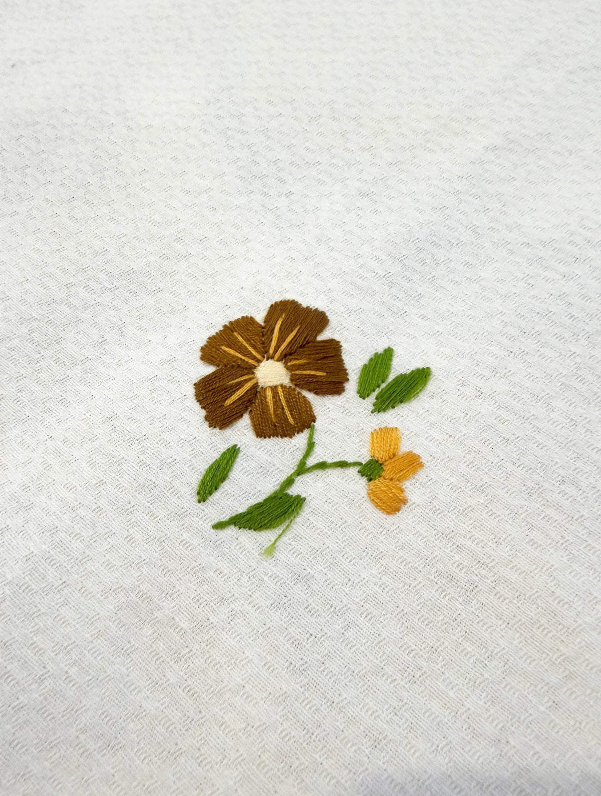 Handmade Embroidered Cotton Tablecloth – 45 Inch Square