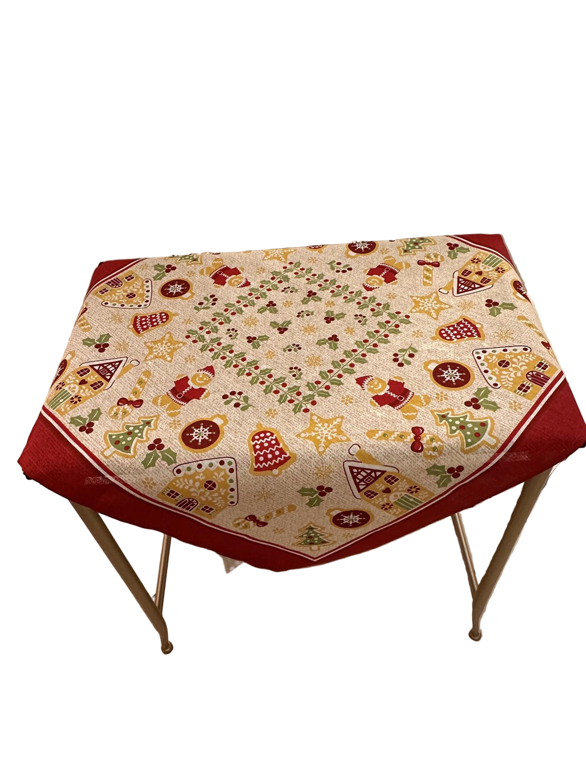 Christmas Table Topper. 30x30 inch Square for small accent table