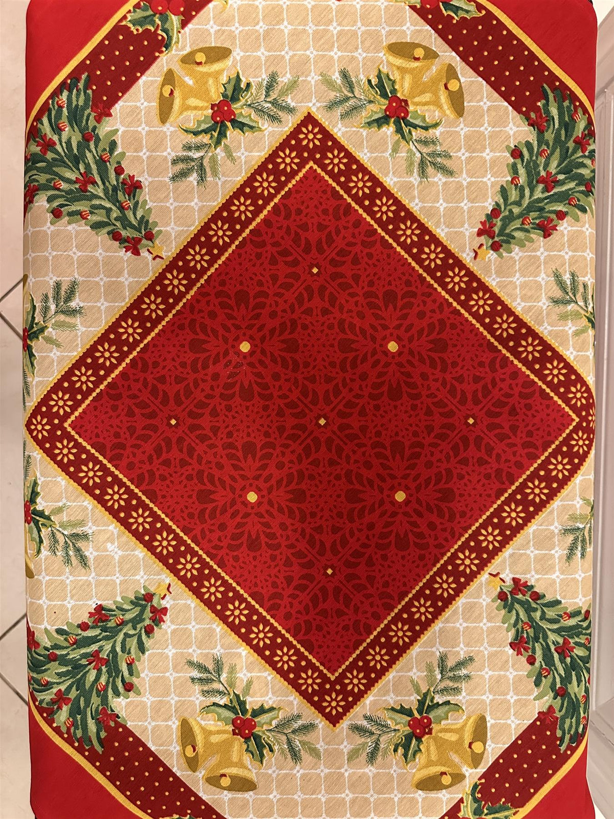 Christmas Table Topper. 30x30 inch Square for small accent table