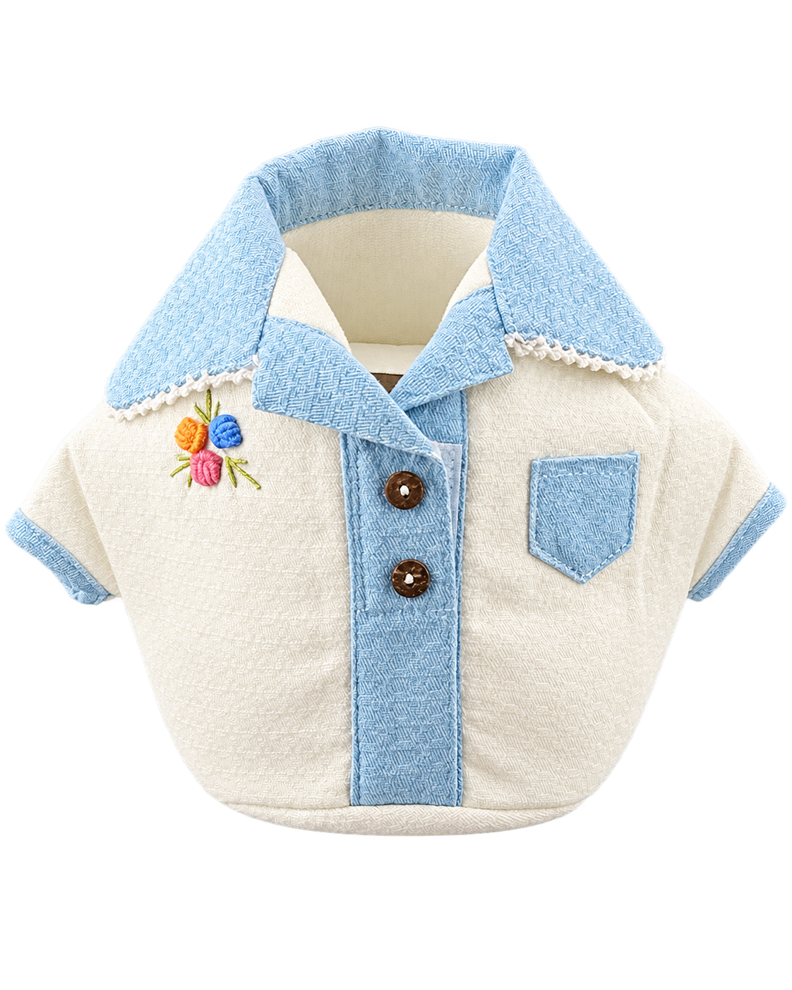 AdonisUSA handmade shirt-shaped toilet paper roll cover - Blue Collar