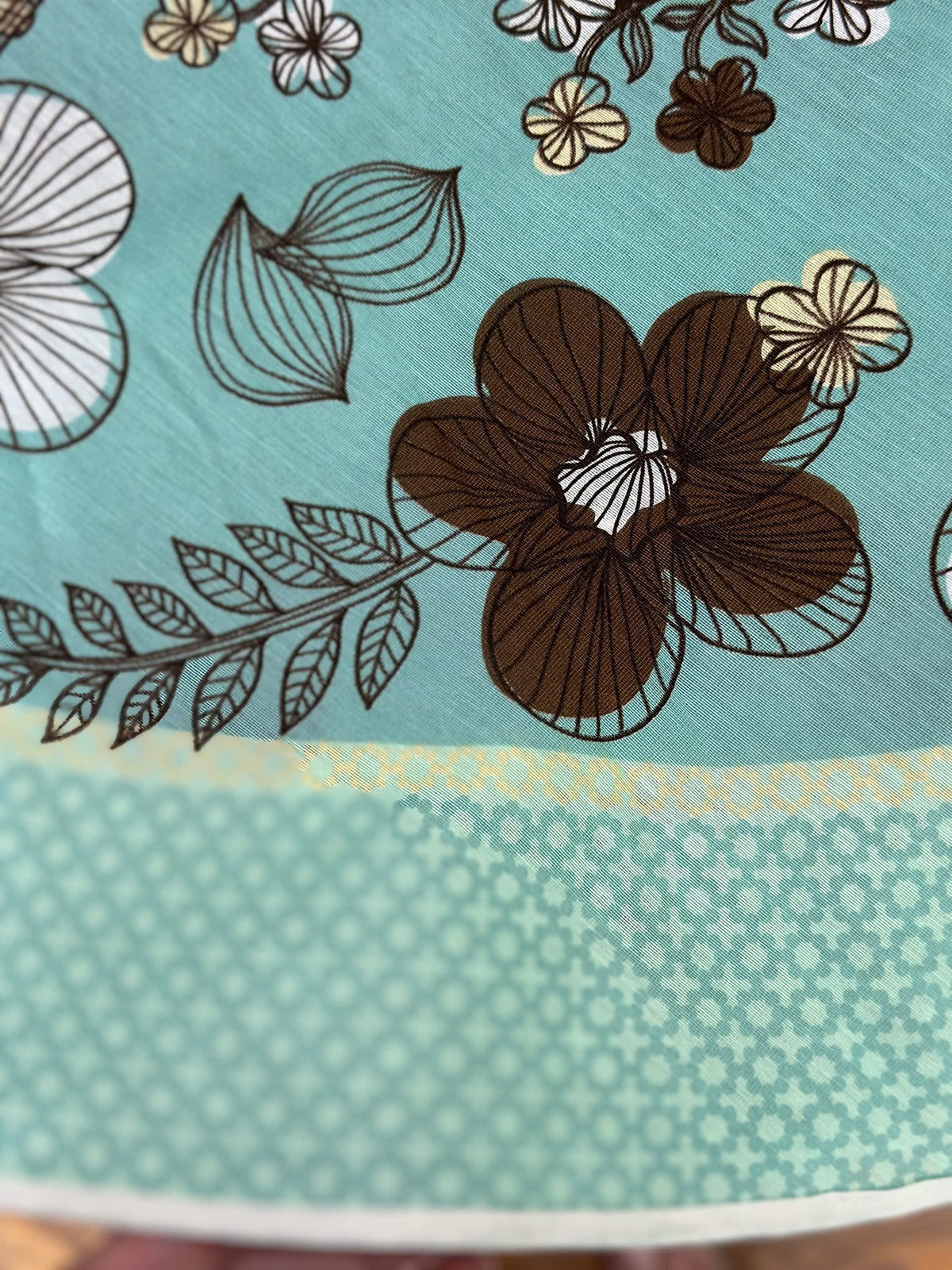 Holambra Forest Green Floral Rectangle Tablecloth