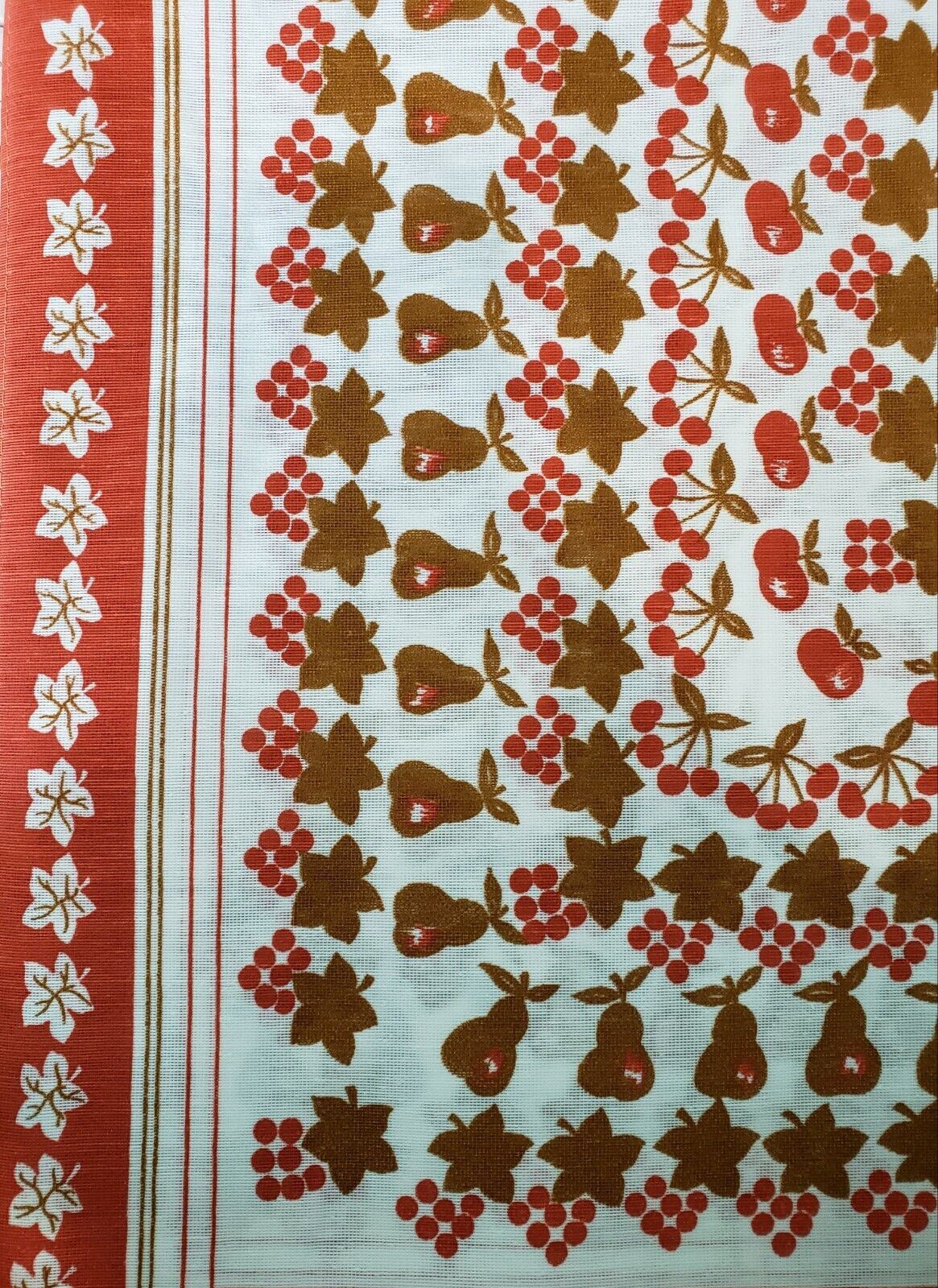 Orange and white Tablecloth 61" Round and a macthing 29.5"x29.5" Square overlay 2 pc. set.