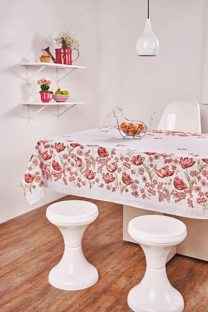 Floral Geometric Tablecloth, 60" Round or Rectangle