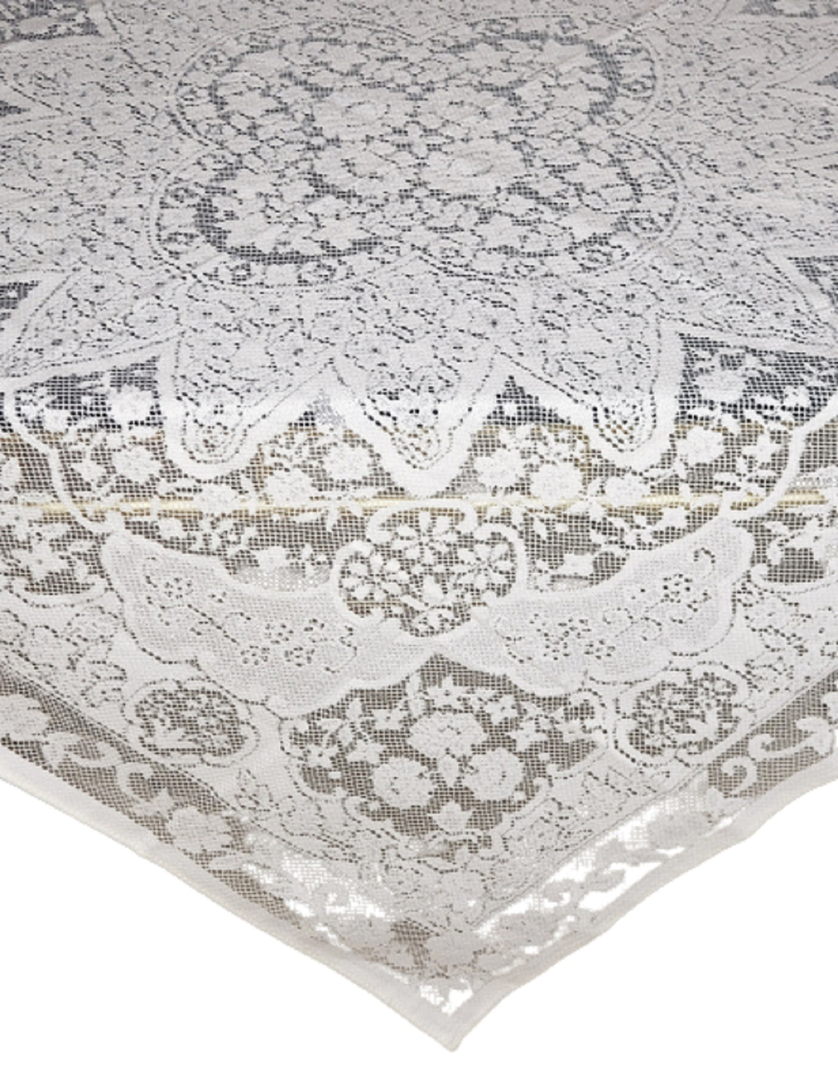 40" Square Lace Tablecloth / table topper. Color options- White or cream