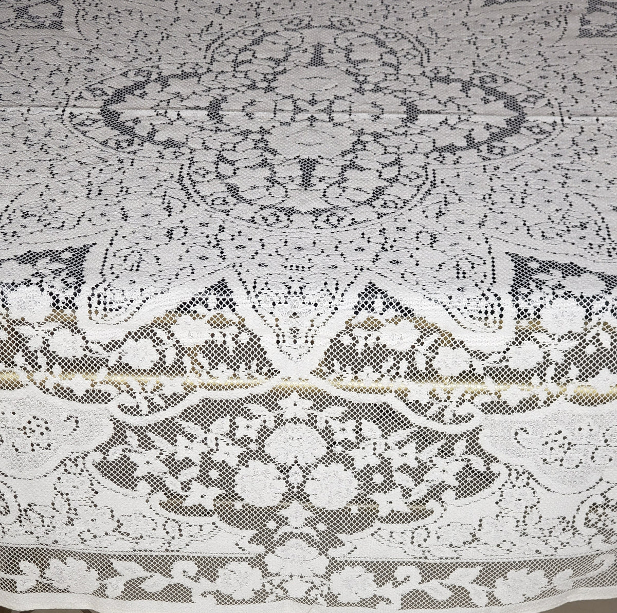 40" Square Lace Tablecloth / table topper. Color options- White or cream