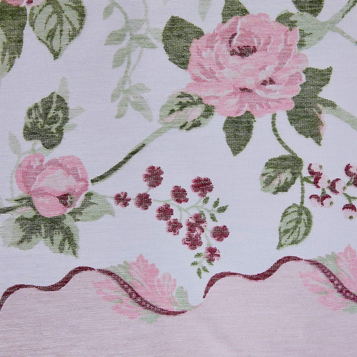 Pink Roses and Butterfly Printed Tablecloth  Tablecloth. Size options 60 inch Round or 61"x98" Rectangle Tablecloth