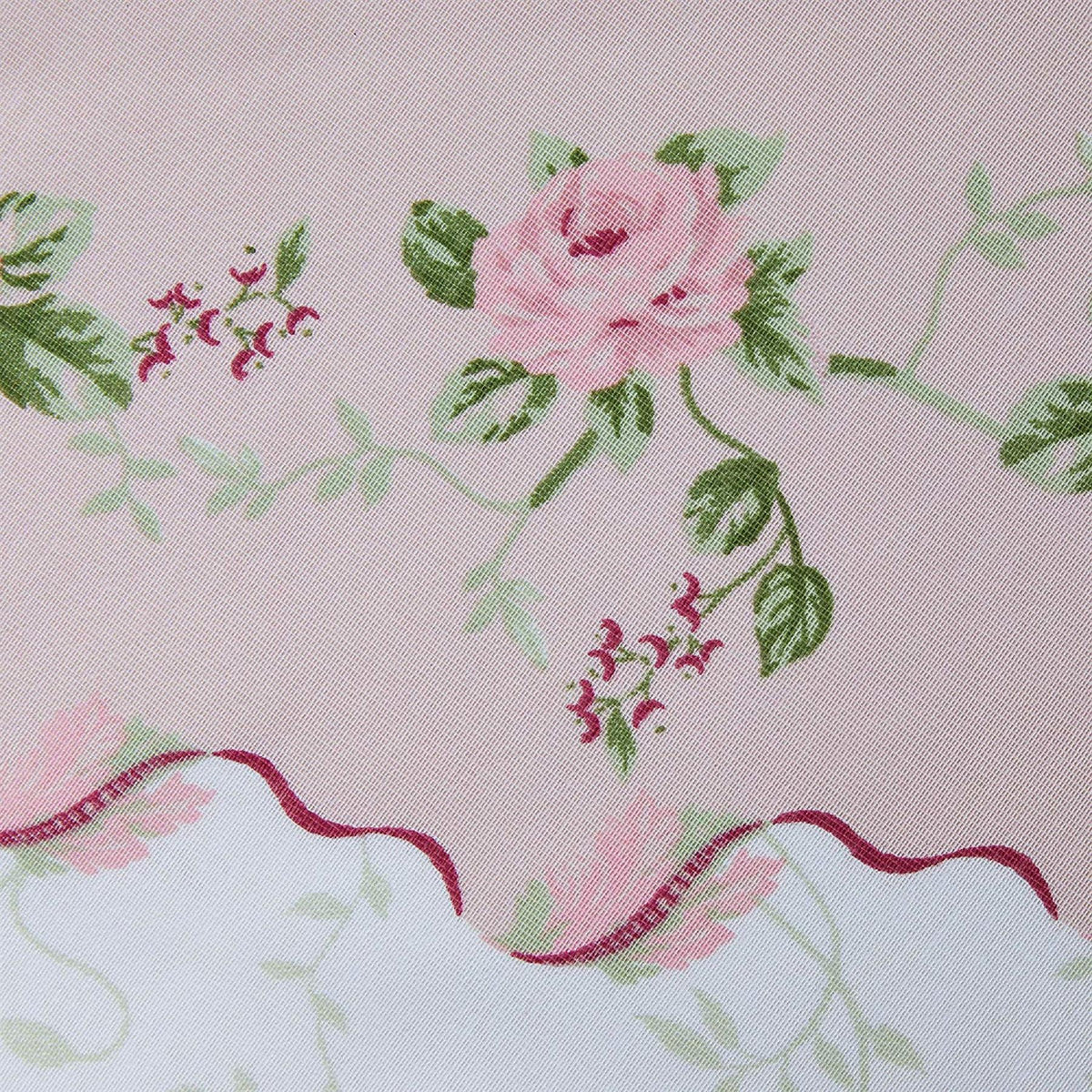Pink Roses and Butterfly Printed Tablecloth  Tablecloth. Size options 60 inch Round or 61"x98" Rectangle Tablecloth