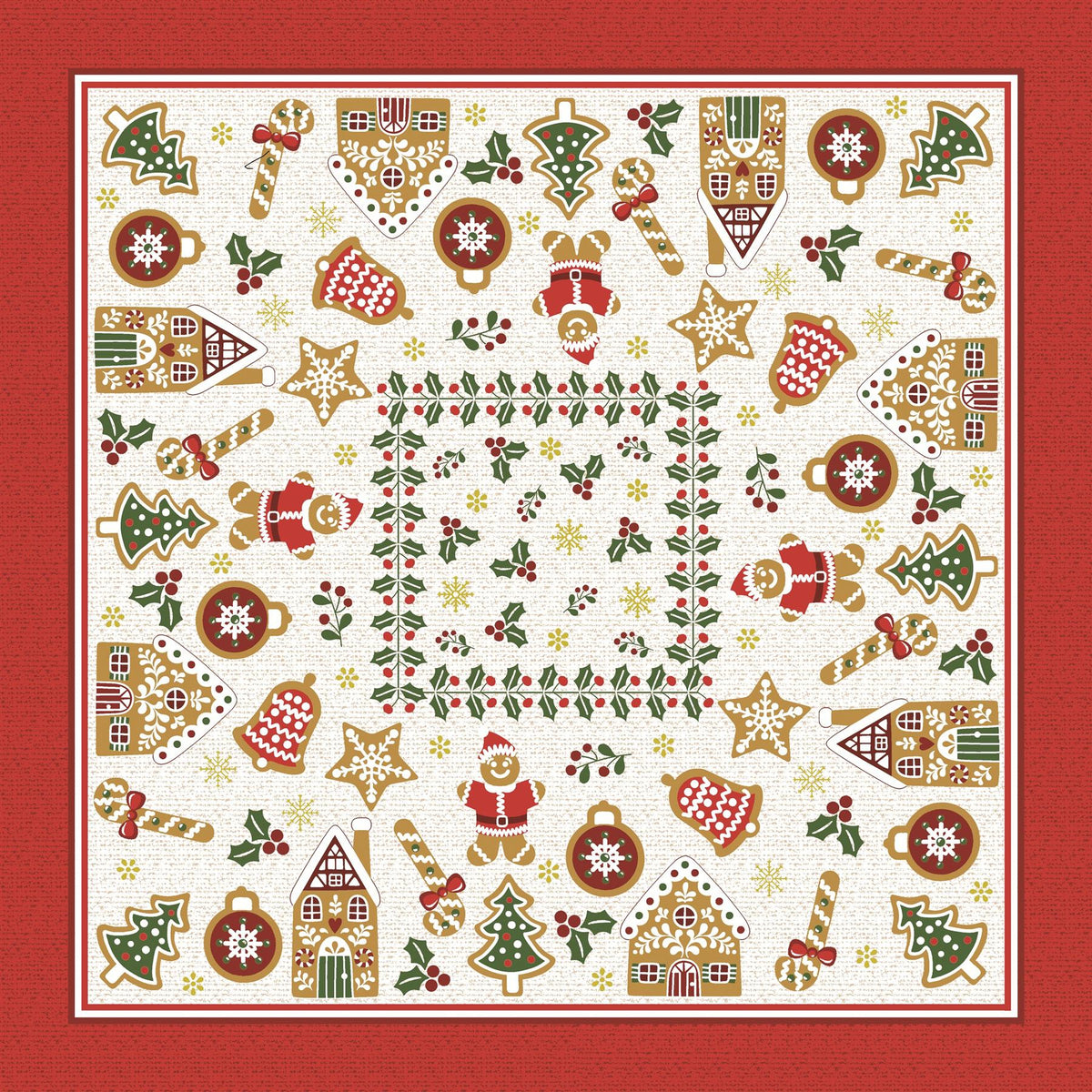 Christmas Table Topper. 30x30 inch Square for small accent table