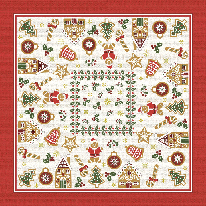 Christmas Table Topper. 30x30 inch Square for small accent table