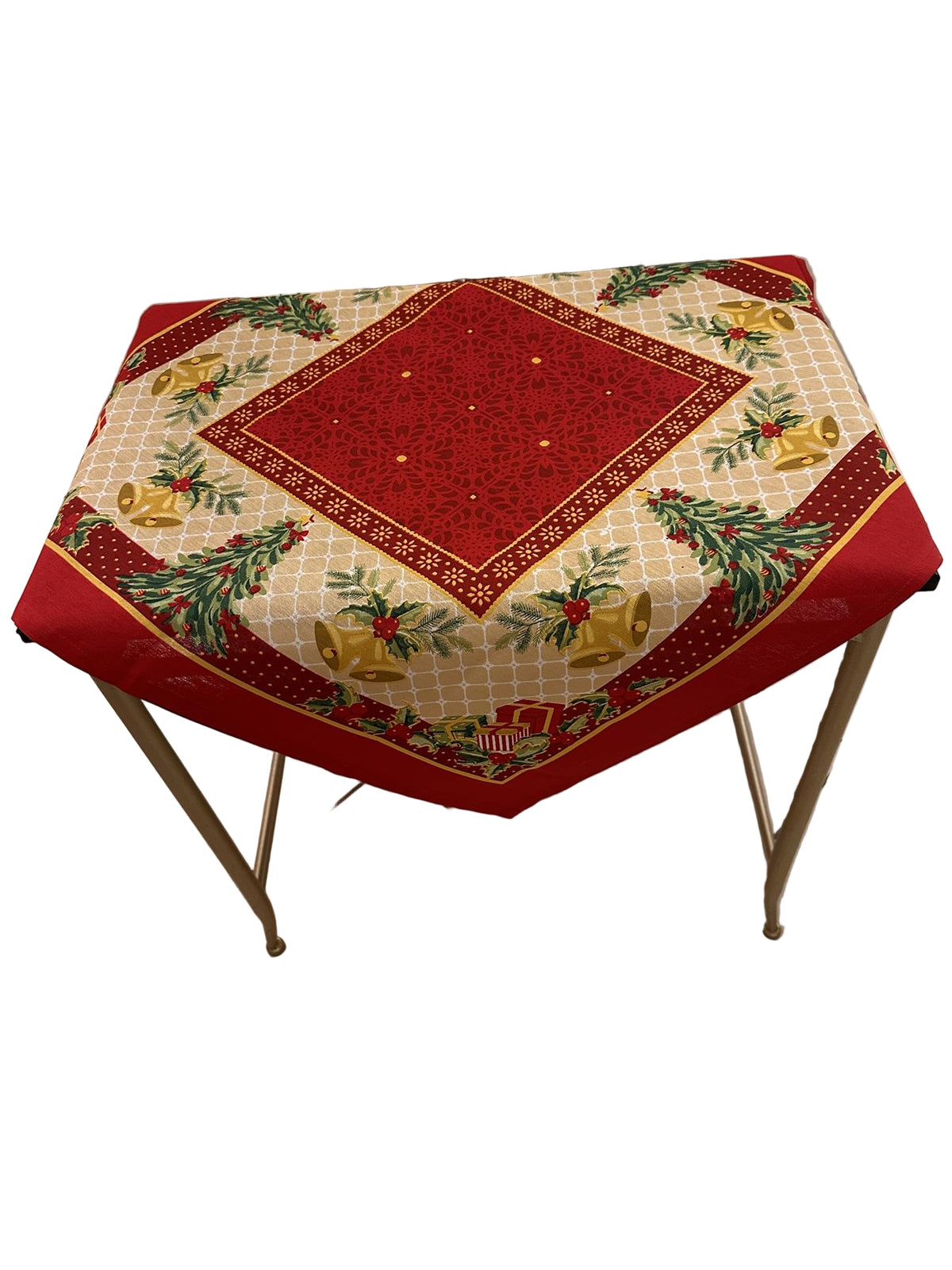 Christmas Table Topper. 30x30 inch Square for small accent table