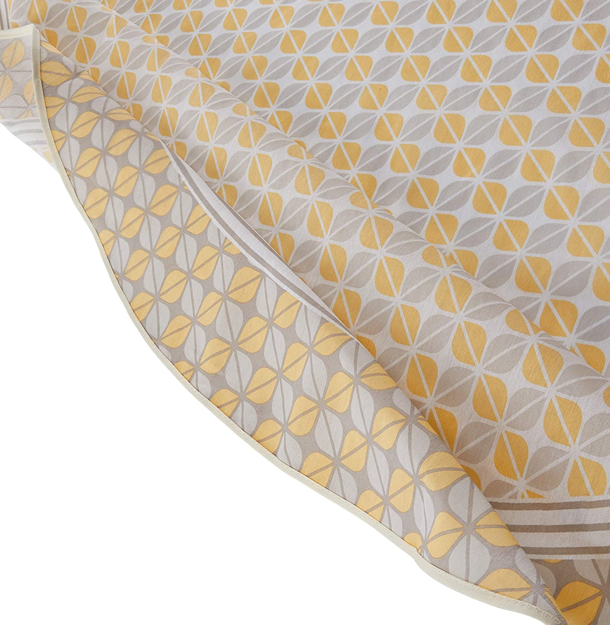 Nina Yellow geometric printed pale yellow rectangle tablelcoth