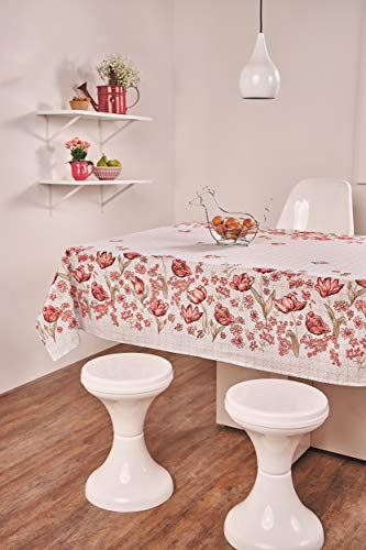 Floral Geometric Tablecloth, 60" Round or Rectangle