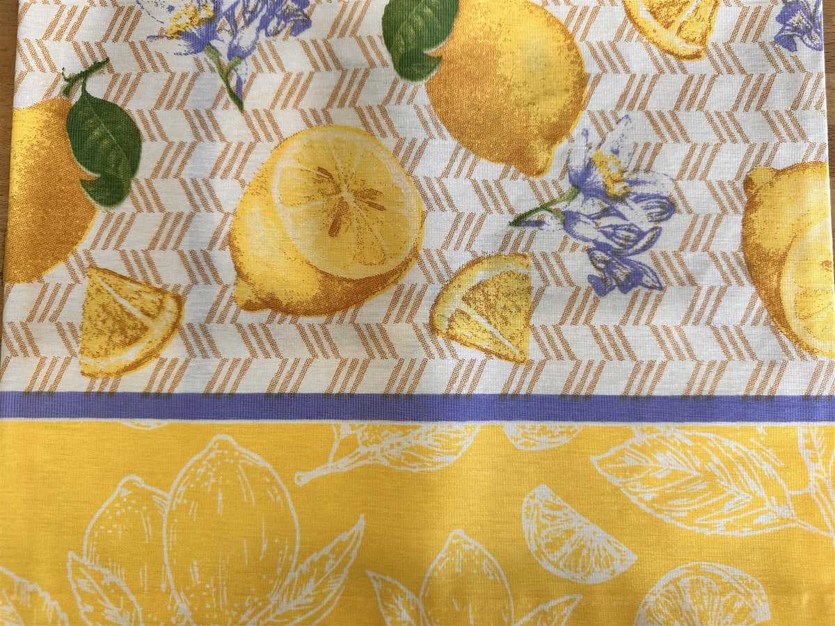 Square Table Topper with Citrus-Oranges and Lemon print. 40"x40" Square
