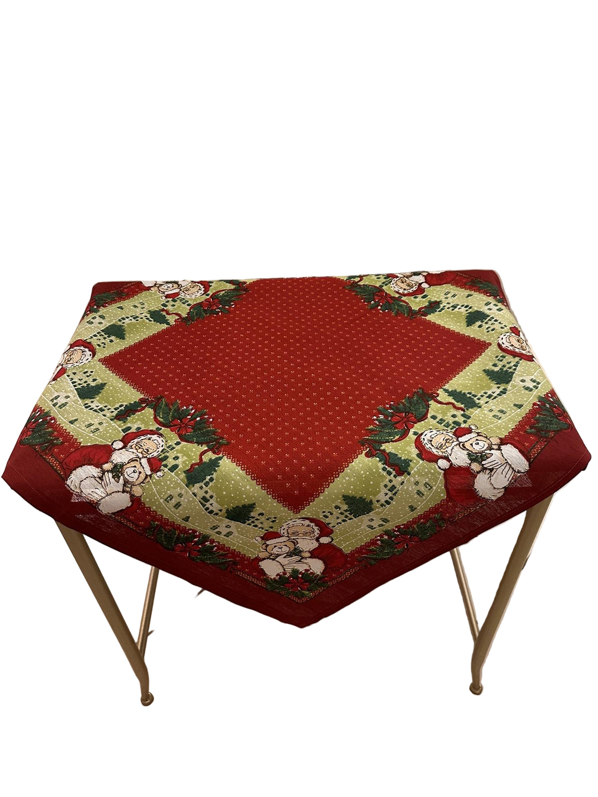 Christmas Table Topper. 30x30 inch Square for small accent table
