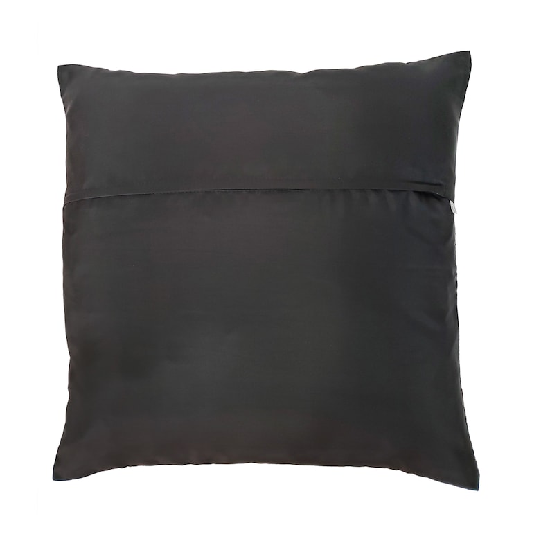 Solid black cushion cover back