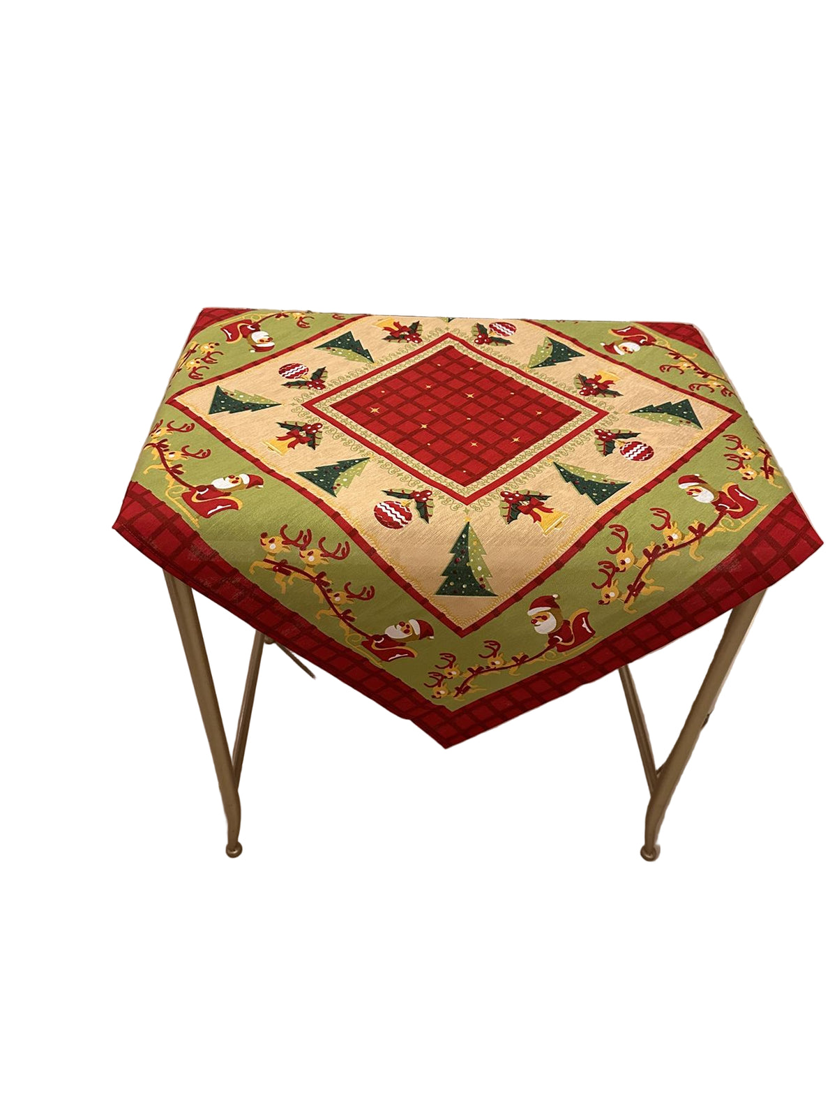 Christmas Table Topper. 30x30 inch Square for small accent table