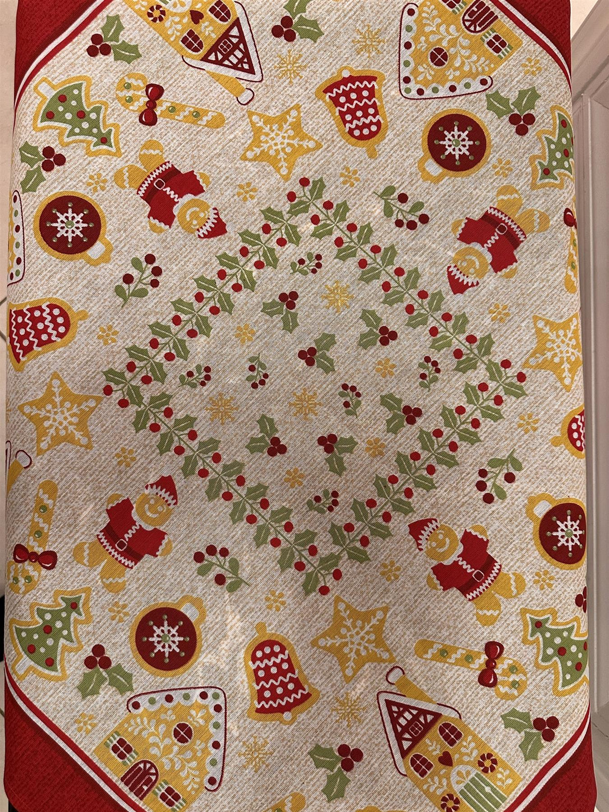 Christmas Table Topper. 30x30 inch Square for small accent table