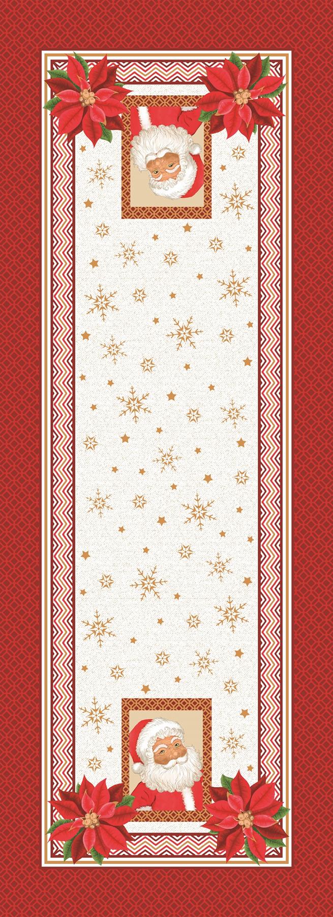 14" × 40" Christmas Runner — Bright Holiday Print